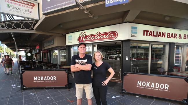 Nicolinis Surfers Paradise owners Murray and Helen Taylor. Picture Glenn Hampson