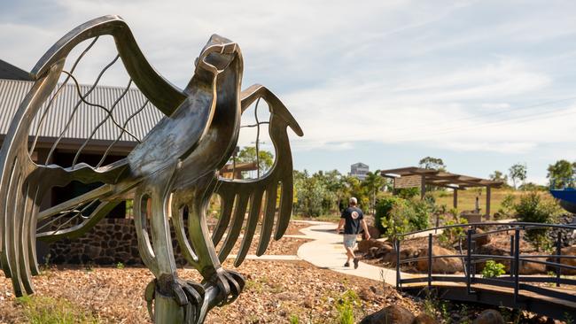 Welcome Wedge Tail Eagle by Orionne Albert-Mitchell, at the Lakelands Gateway to Cape York sculpture park on the Mulligan Highway. Picture: supplied.