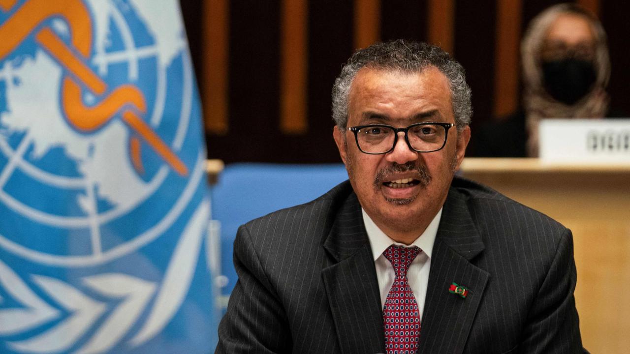 Dr Tedros Adhanom Ghebreyesus, director general of WHO, which declared Mu a ‘variant of interest’ on August 30. Picture: Christopher Black/AFP