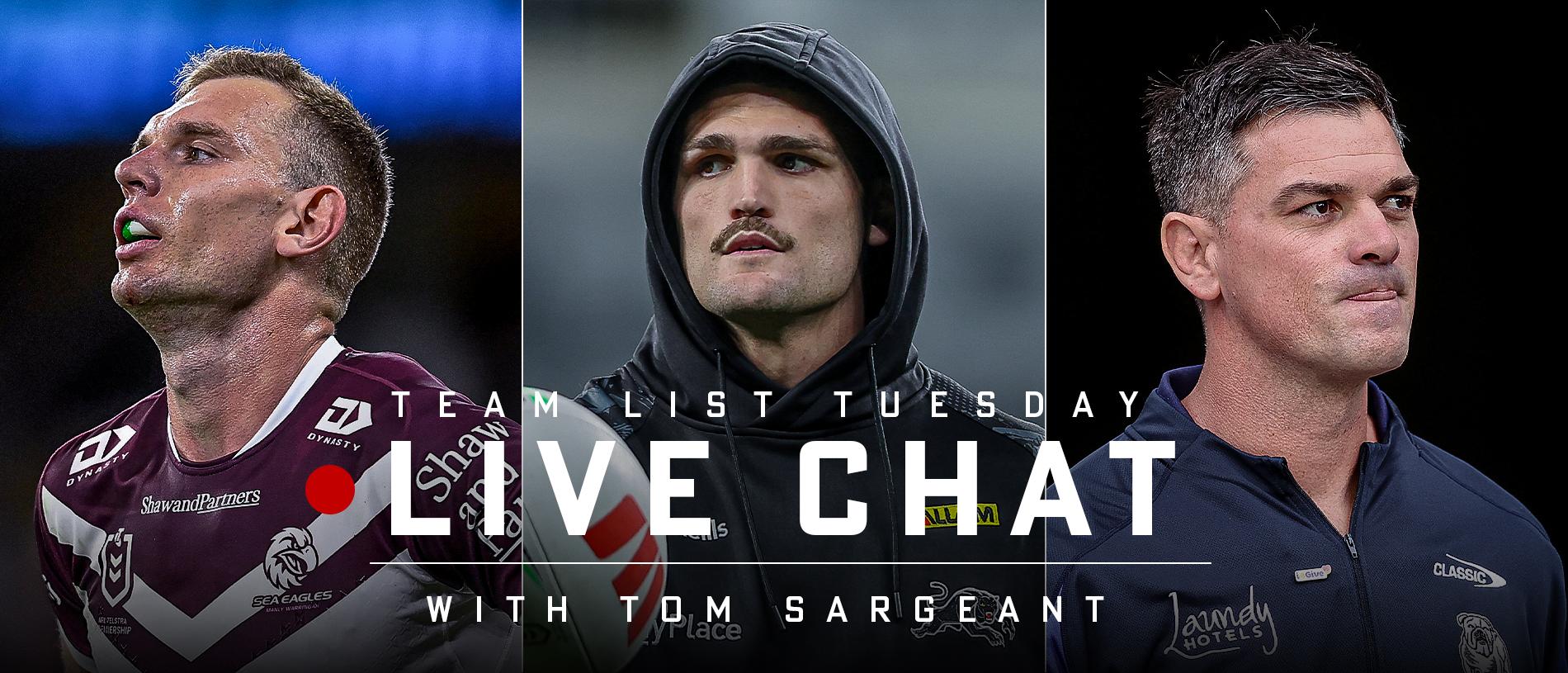 Team List Tuesday Live Chat!