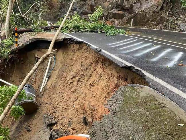 Kuranda Range Road. That's not a quick fix. Photo courtesy Queensland Police Service