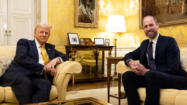 Prince William was tasked with having the UK’s first one-on-one meeting with the freshly re-elected Donald Trump in December. Picture: Aaron Chown/Pool/Getty