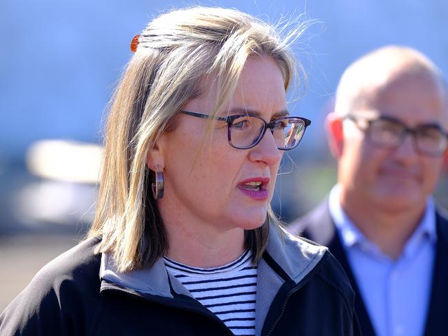 Jacinta Allan has accused the opposition of playing politics with the bail bill. Picture: Luis Ascui