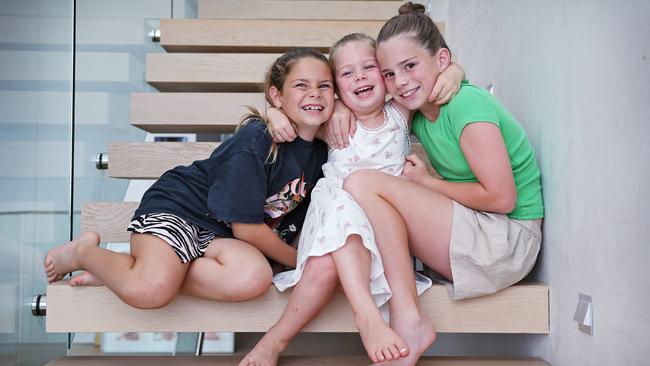 The Warner sisters Indi (L to R), Isla and Ivy. Picture: Sam Ruttyn