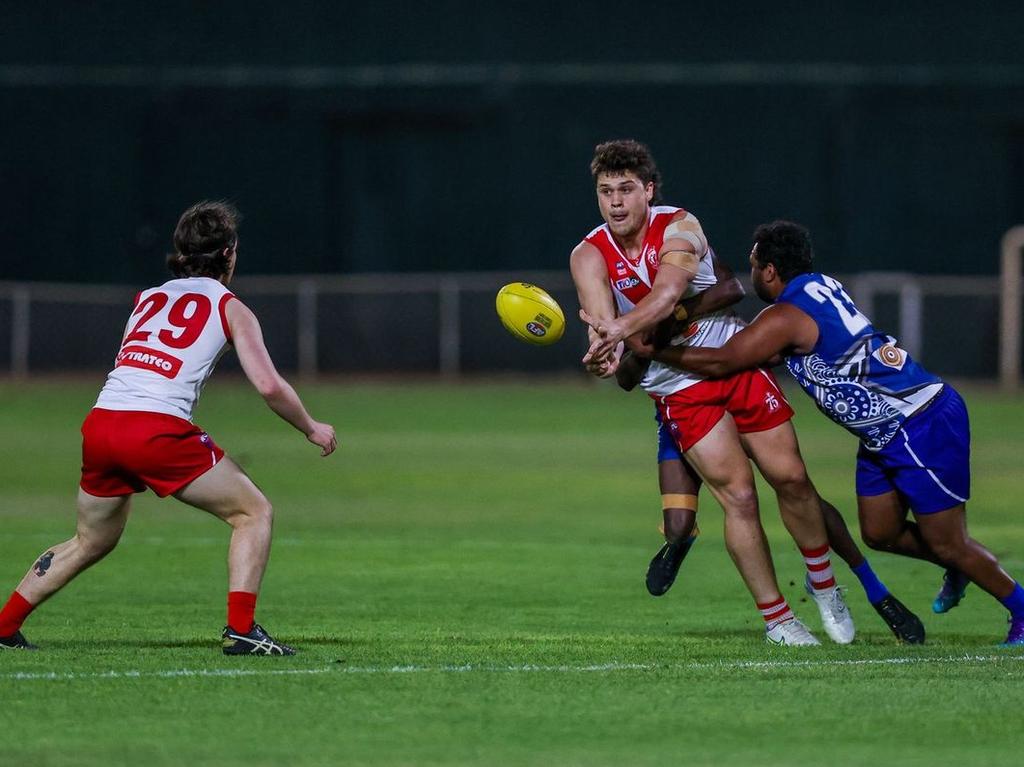 Robby Bartee had a strong season with Federal in 2022. Picture: AFLNT