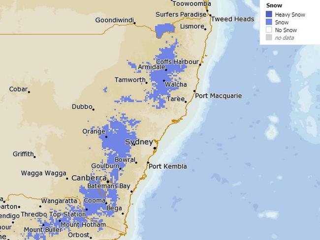 Sydney to freeze, snow forecast for NSW as cold front sweeps state ...