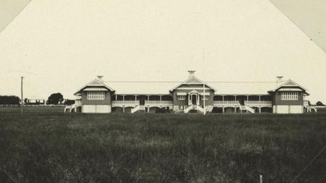 Bundaberg High School, 1924. Established in 1912, the school relocated to Maryborough Street in 1921 and was added to the Queensland Heritage Register in 2017. Source: State Library of Queensland