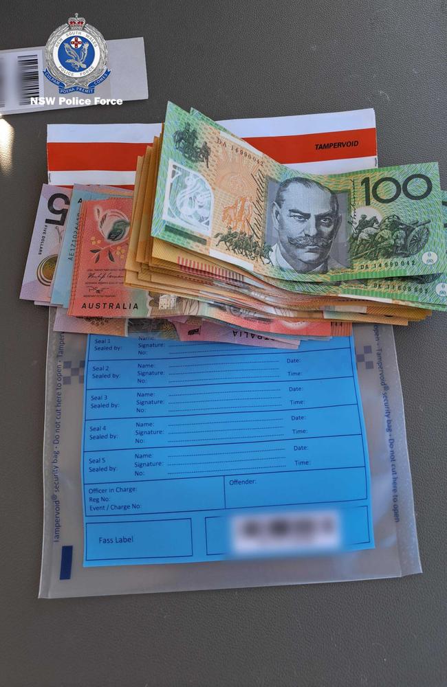 An image supplied by police of items alleged to have been seized. Picture: NSW Police