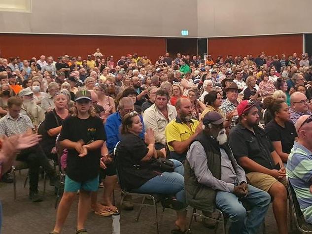 A packed Town Hall meeting in Alice Springs has raised eyebrows after no politicians showed up. Picture: Facebook