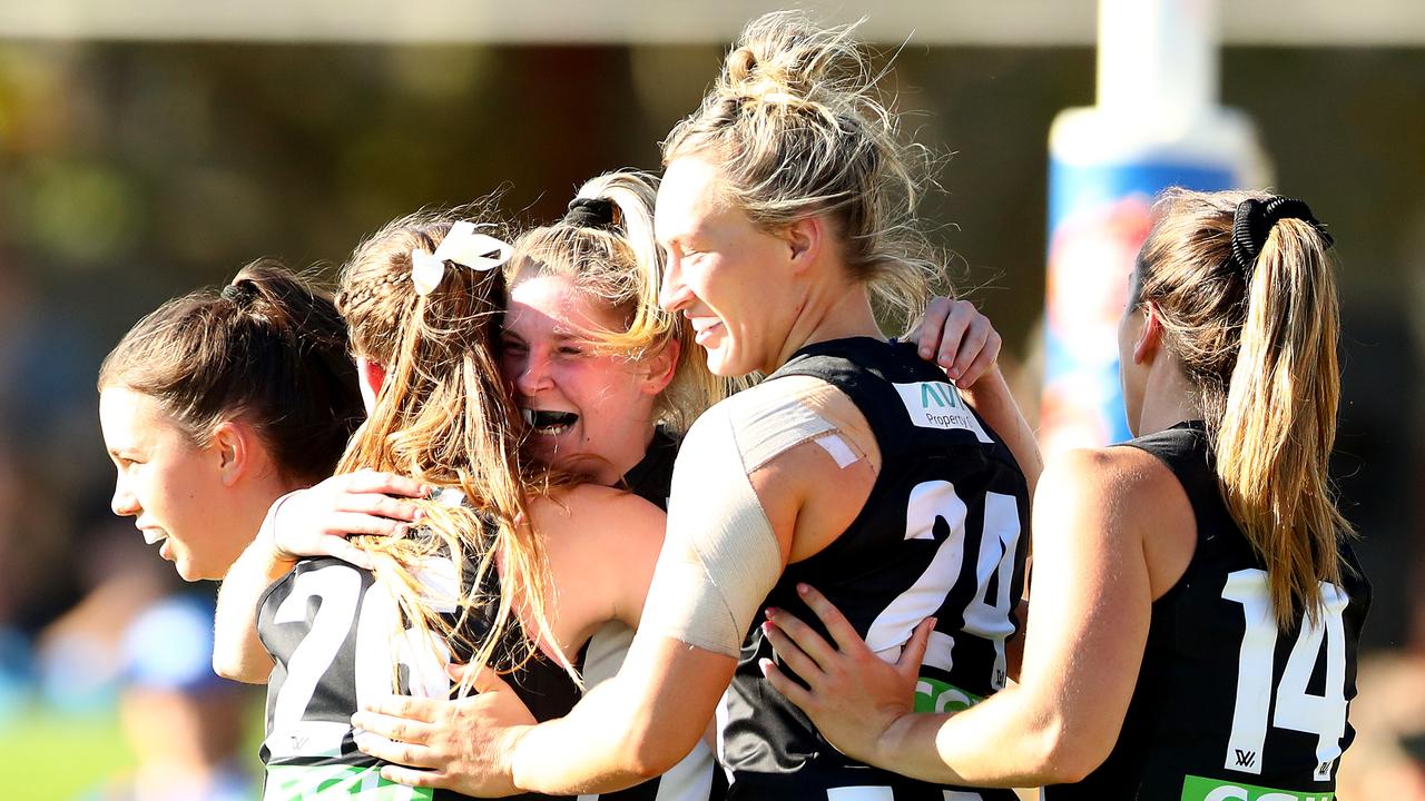 The Magpies have won their first AFLW final. Picture: Getty Images