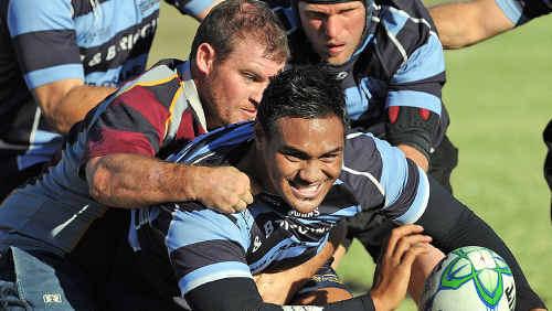 Maroochydore left-centre Laina Matautia barges over for a try at Cotton Tree Oval. Picture: WARREN LYNAM