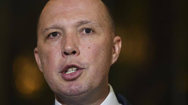 Home Affairs Minister Peter Dutton. Picture: AAP