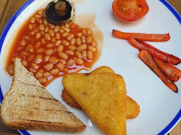 Jennifer Carr was unhappy to be served up this $18 dish on holiday. Picture: Jennifer Carr