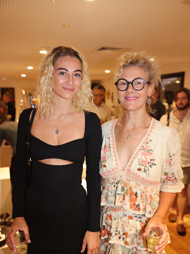 Daisy Ware and Lizette Richards at the SWELL Art Prize at Broadbeach Community Space for Gold Coast at Large. Picture, Portia Large.