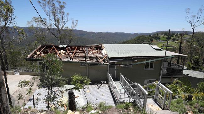 A home on Wongawallan Drive lost its roof. Picture Glenn Hampson