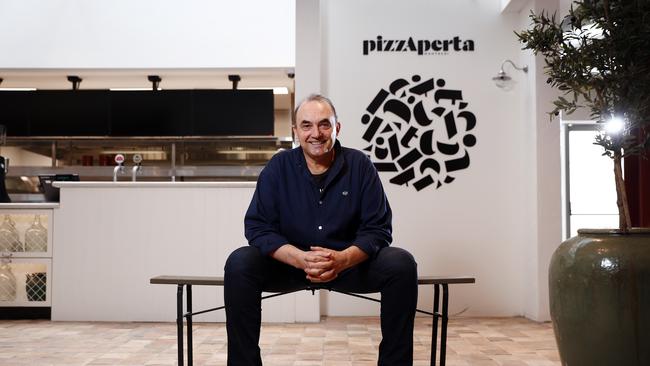 Chef Stefano Manfredi at his new restaurant Pizzaperta. Picture: Sam Ruttyn