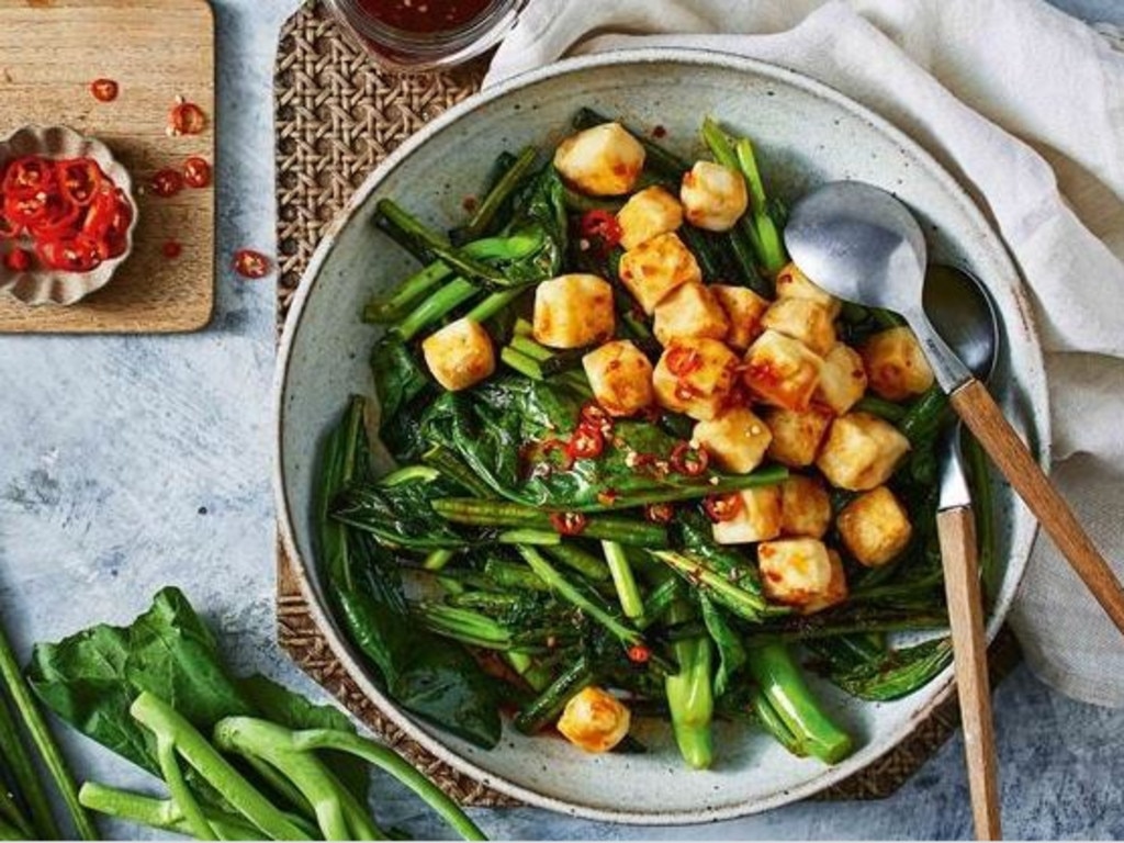 How good does the Sichuan-style Asian greens stir-fry with crispy tofu look.