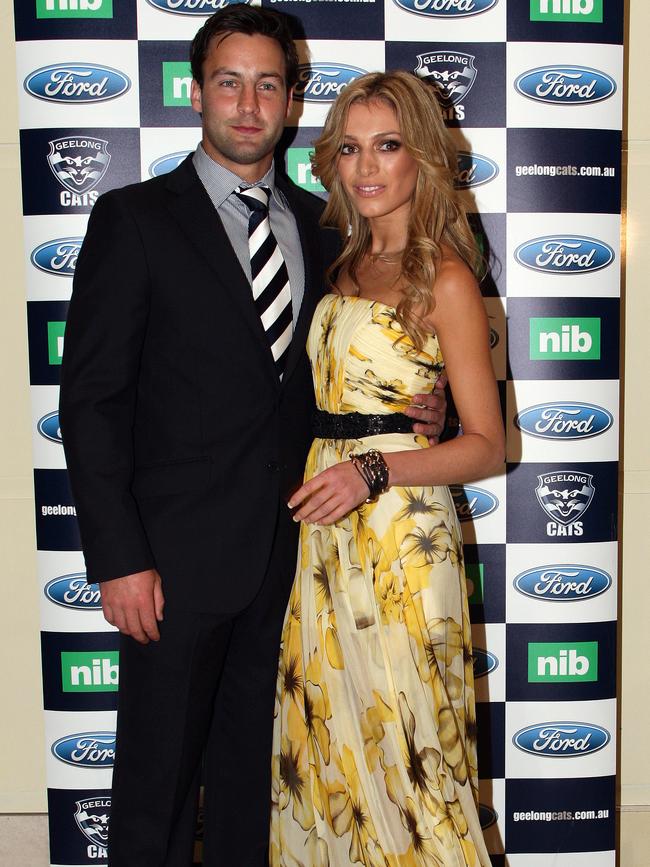 The Geelong Football Club's Best and Fairest at Crown Casino. Jimmy Bartel and Nadia Coppolino in 2009.