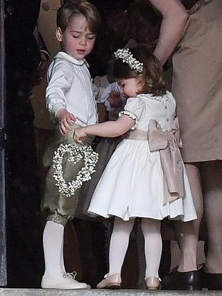 George and Charlotte play.