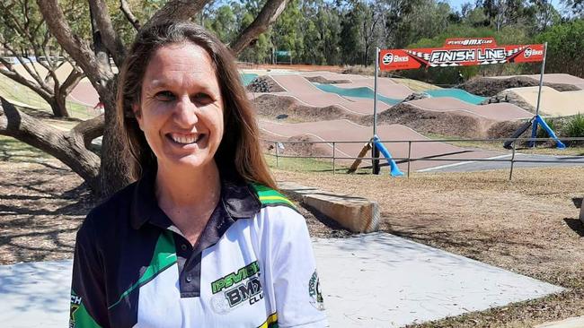 Ipswich BMX Club president Karley Bryce is delighted with how everything is looking at the Willey Park track. Picture: David Lems