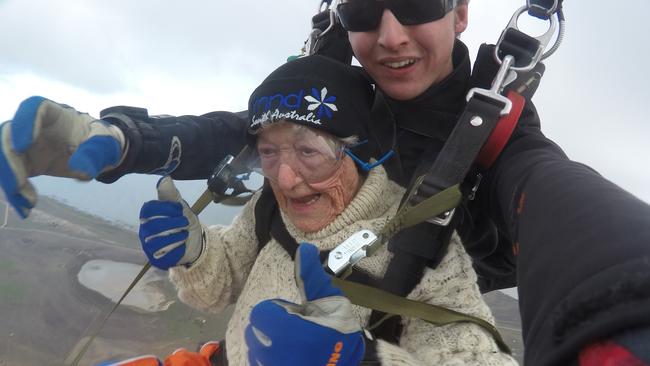 Irene is raising money for Motor Neurone Disease research with her jump.