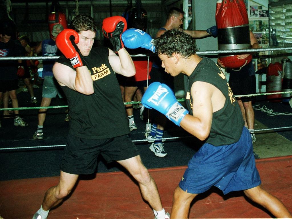 Kristian Woolf (L) in action in the ring.