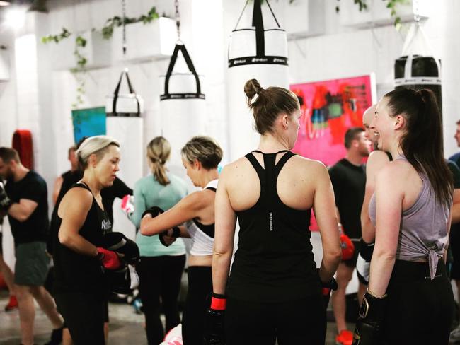 A group of people working out at Nuckle gym in Newstead