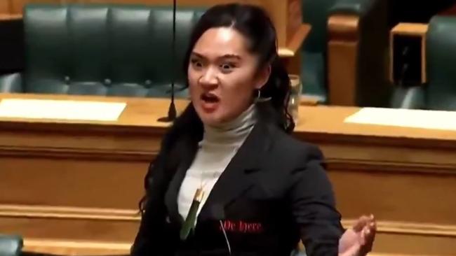 MP Hana-Rawhiti Maipi-Clarke began a haka, suspending New Zealand's parliament on Thursday.