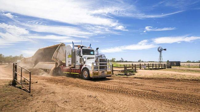 Adani road works at the Carmichael Mine. Picture: Roslyn Budd