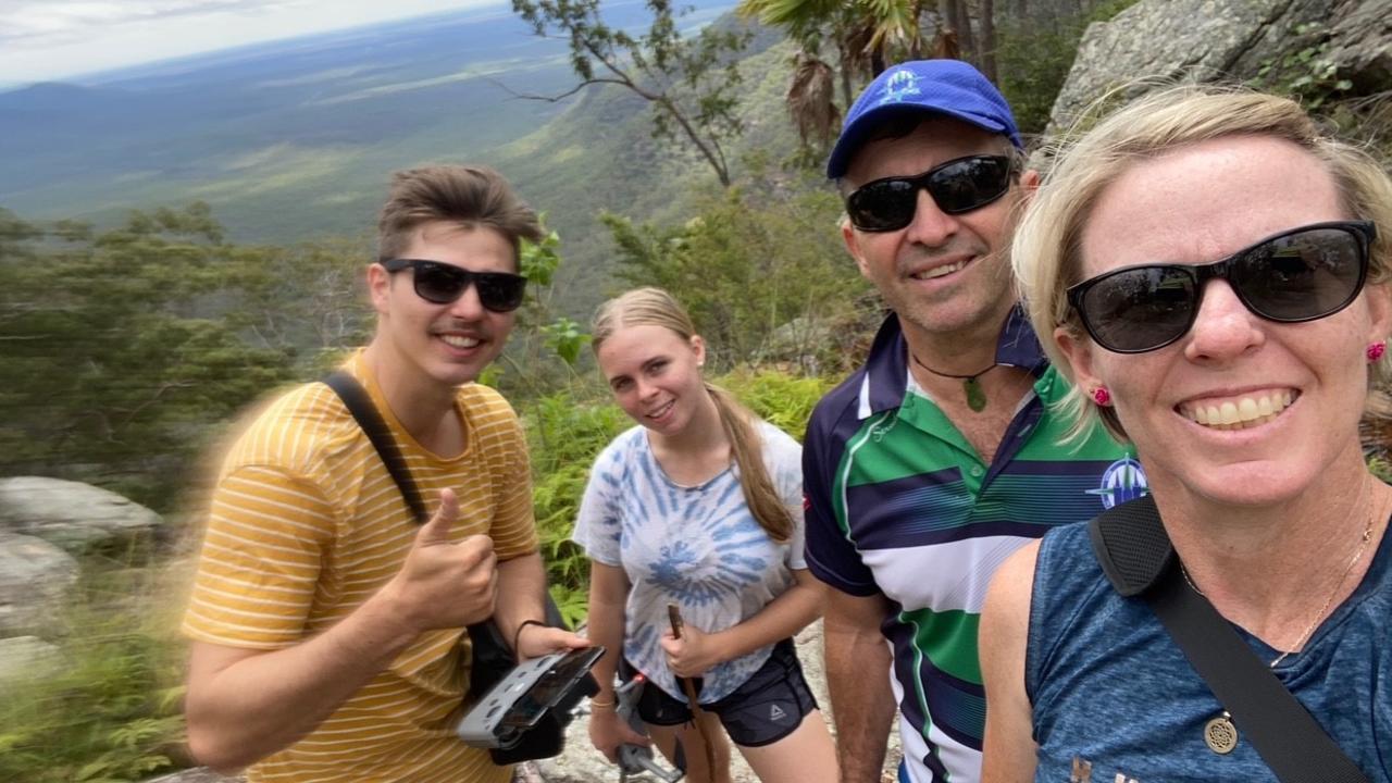 Mark and Sam Briggs with their children Liam and Daena.