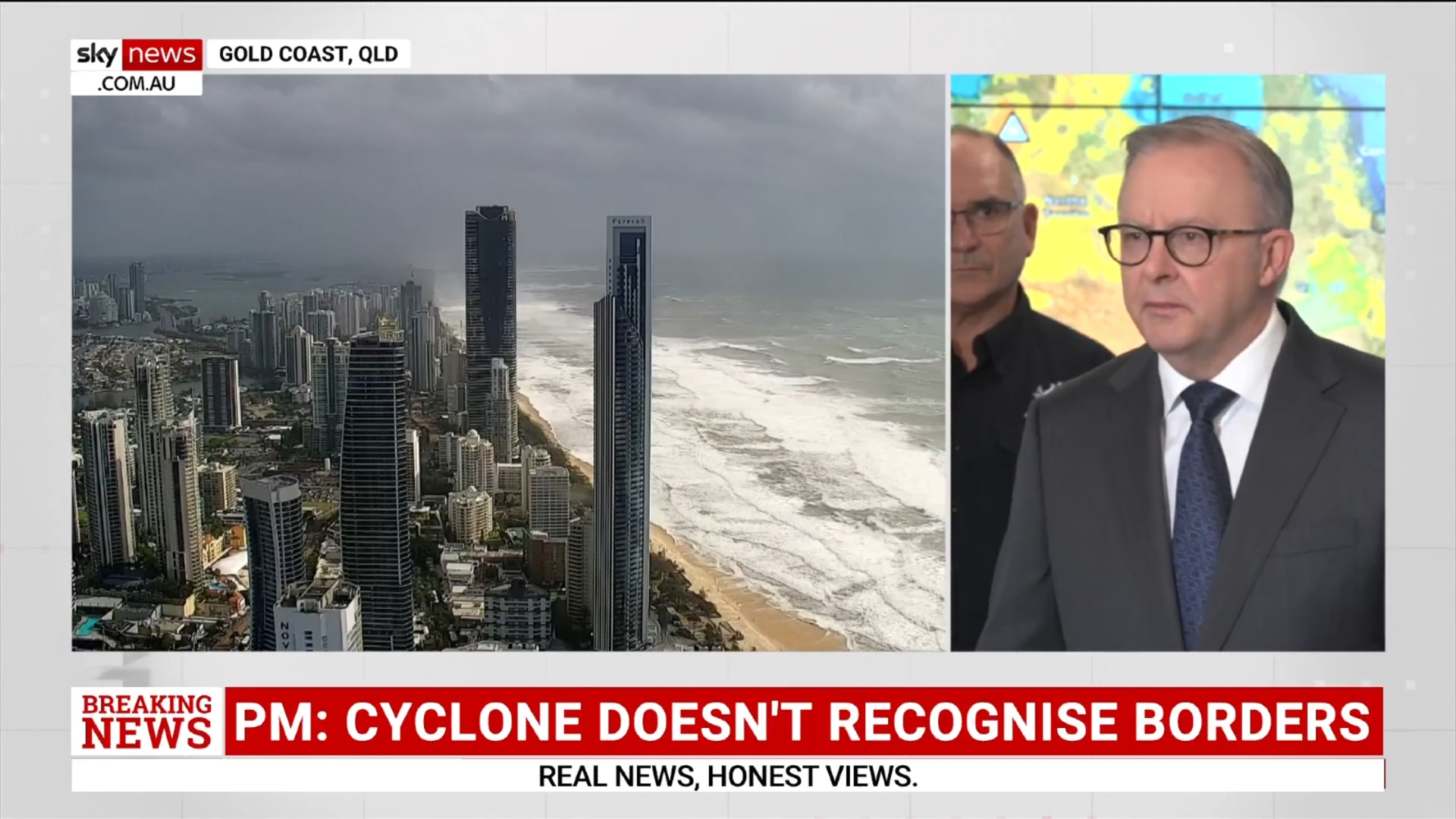 'These are tough times but Australians are tough people': Albanese provides Cyclone Alfred update