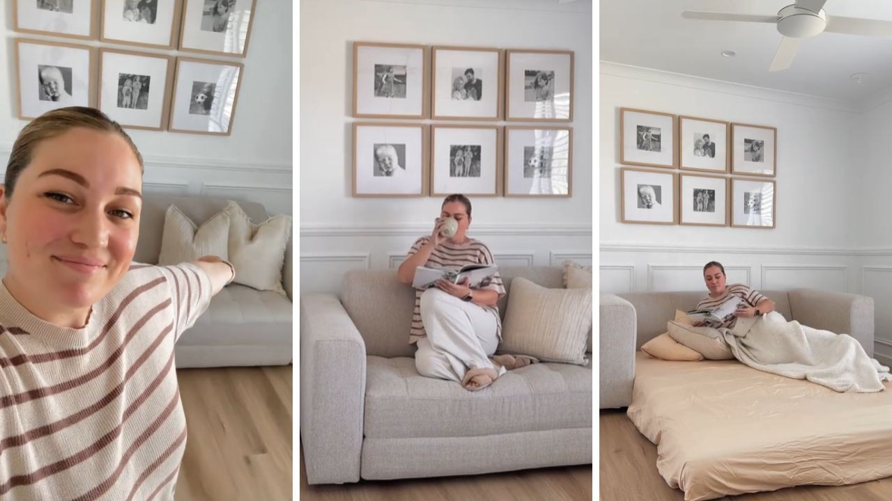 Shoppers love Ecosa's 'exceptional' sofa beds. Picture: TikTok/@ecosasleep.
