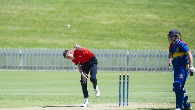 Grayson Gerber bowls for Cranbrook School.