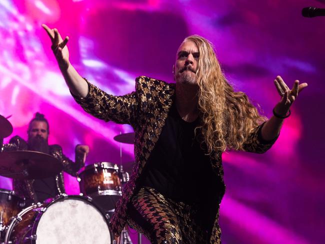 Voyager frontman Danny Estrin performs at Eurovision pre-party in London. Picture: Corrine Cumming / Supplied