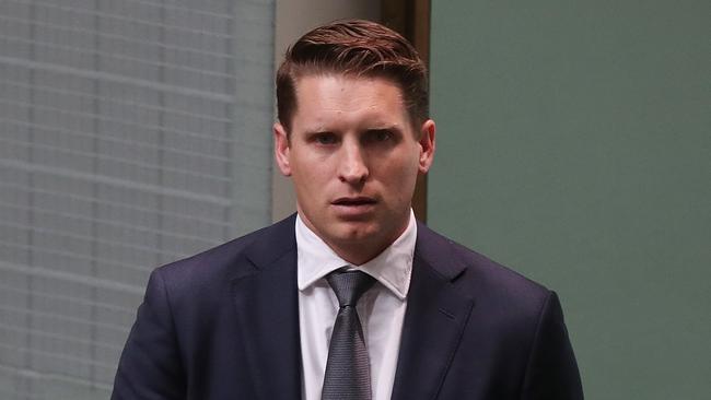 MP Andrew Hastie arrives for Question Time in the House of Representatives. Picture: Kym Smith/News Corp Australia