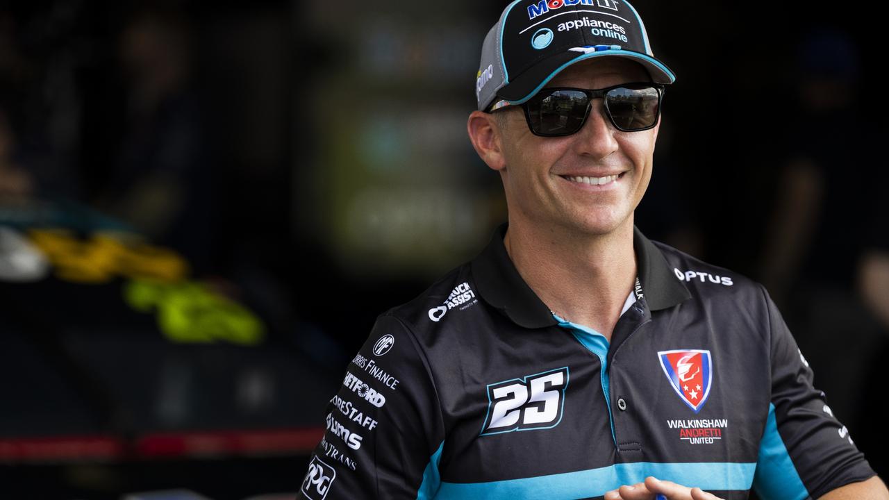 Lee Holdsworth is all smiles after his impressive practice session. Picture: Getty Images