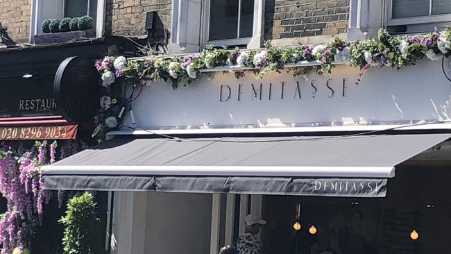 Cafe Demitasse where Kyrgios and his girlfriend spent some time in a secluded back room before his meeting with the Wimbledon press.