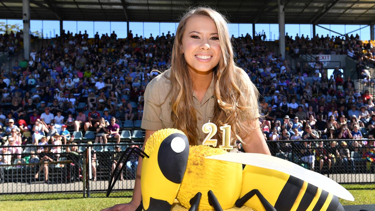 Bindi and her birthday cake. Picture: AAP Image/Darren England.