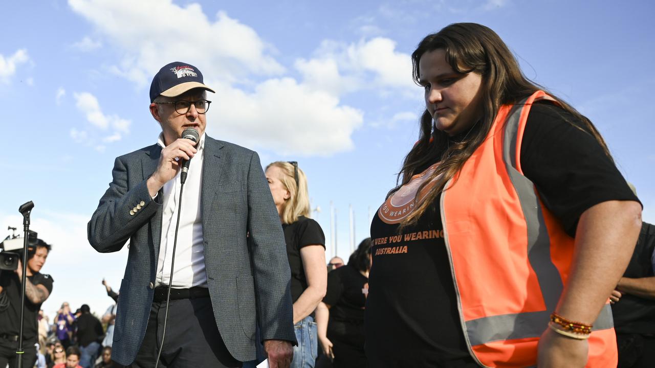 Ms Williams organised multiple domestic violence rallies this year. Picture: NewsWire / Martin Ollman