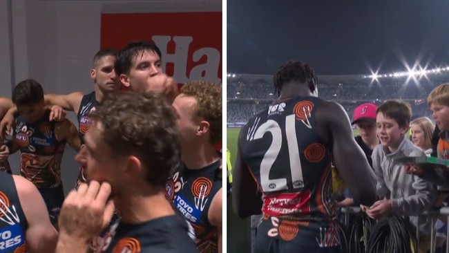 Aleer was oblivious to the fact the whole team was waiting for him. Photos: Fox Sports