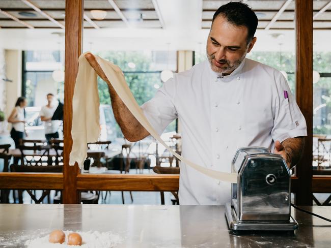 Barbetta’s pasta cooking class with executive chef Carmelo Cipri. Picture: Nikki To