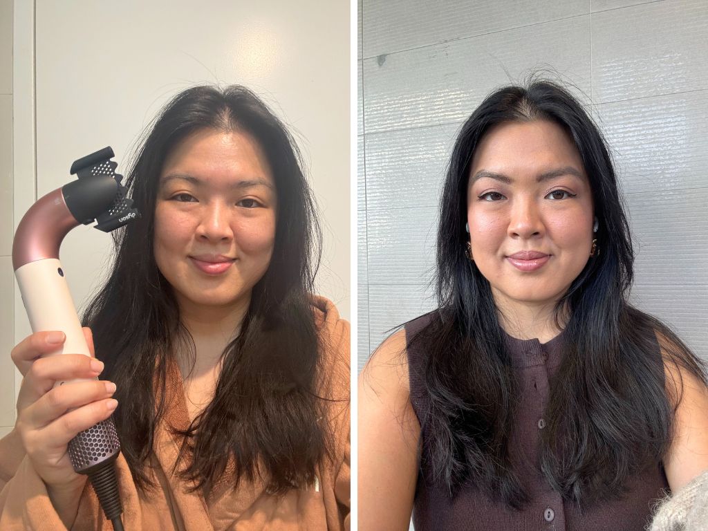 Melody tried the Dyson Supersonic r. Picture: Melody Teh