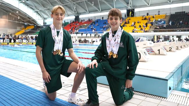 Christopher Montana, right, and Sterling Tuxford of Trinity Grammar.