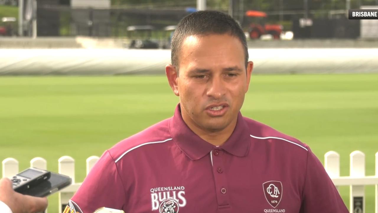 Usman Khawaja faced the press on Friday. Photo: Fox Sports News.