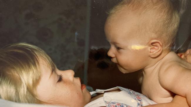 Alexandra Tapp with baby sister Virginia.