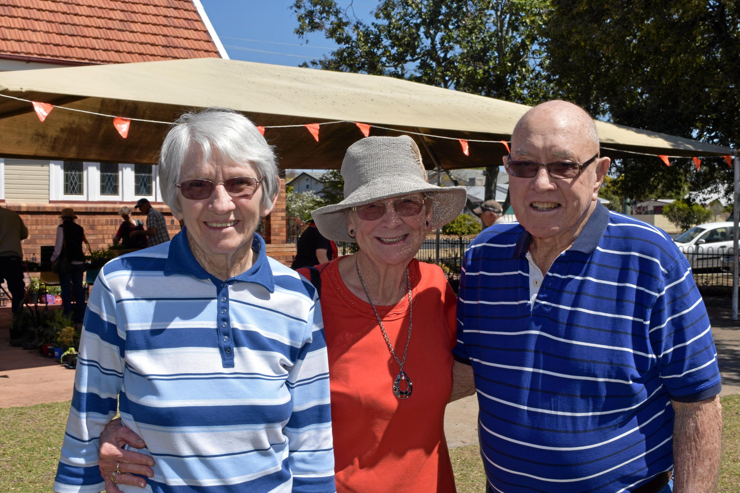 Delma Gooding, Pamela Moriarty and Trevor Gooding. Picture: Shannon Hardy