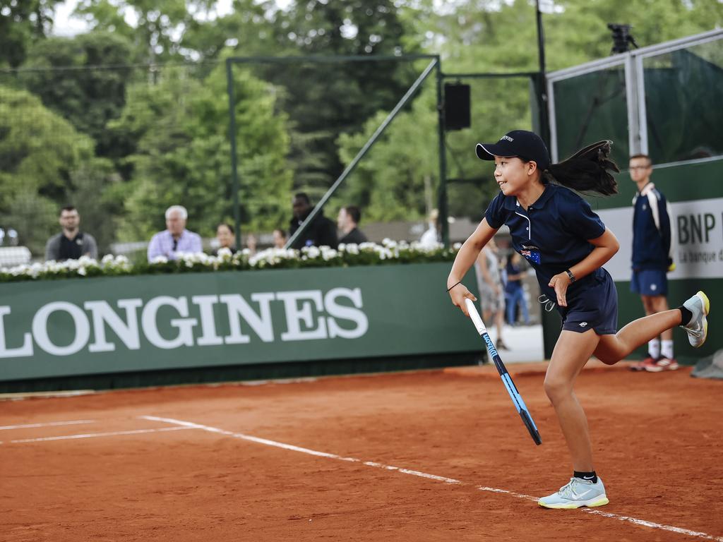 Longines tennis aces Gold Coast girl 12 plays at Eiffel Tower