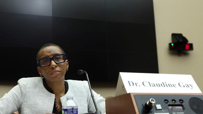 Claudine Gay, President of Harvard University, testifies before the House Education and Workforce Committee in Washington. Picture: AFP,