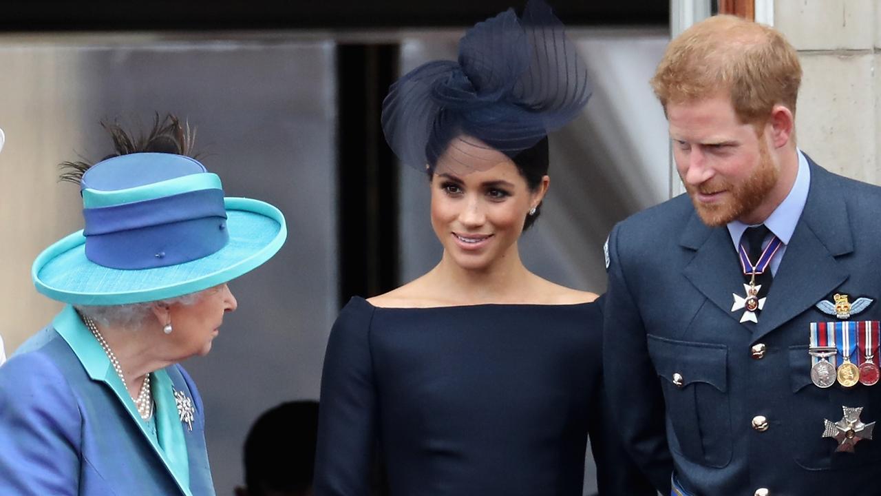 The Queen with Meghan and Harry in 2018. Picture: Chris Jackson/Getty Images