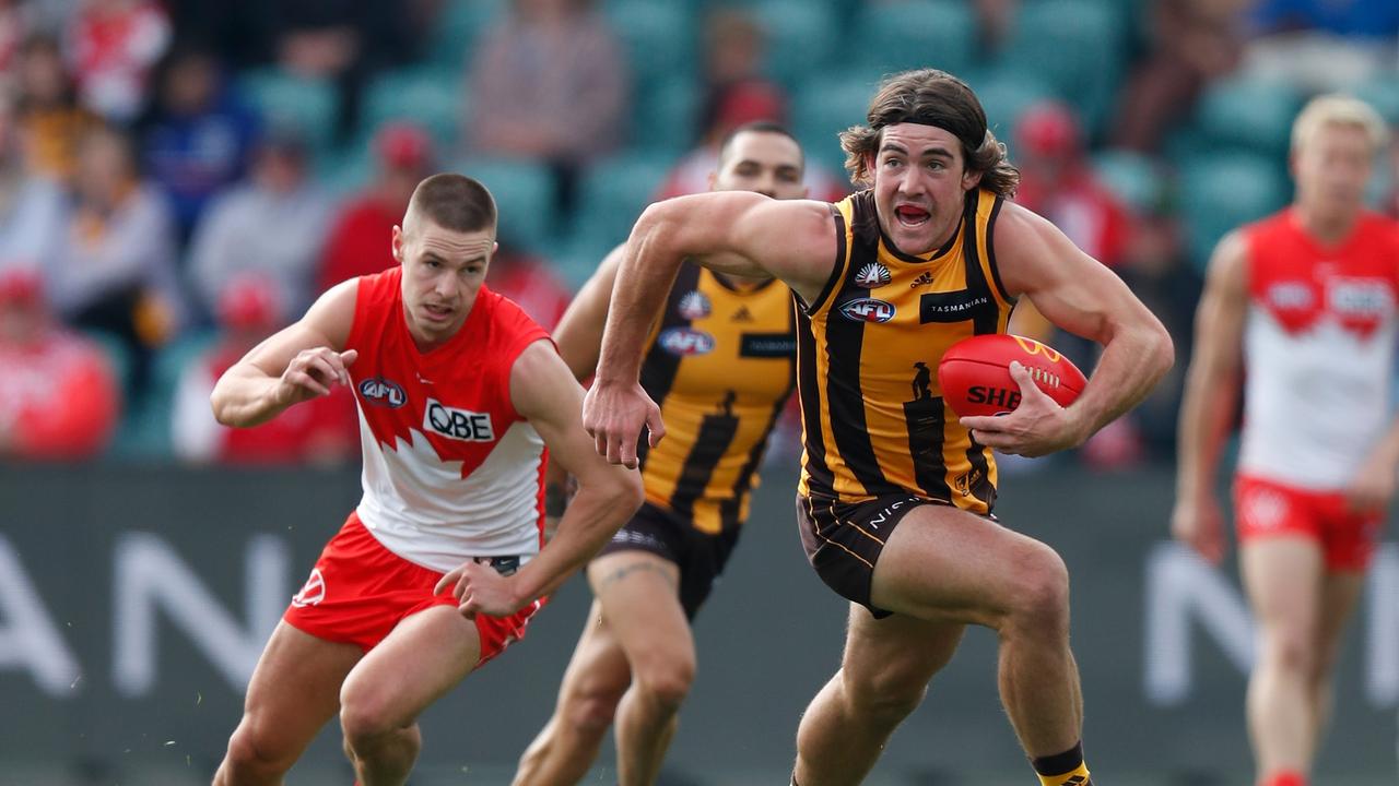 Hawthorn warded off rivals by nominating terms for Jai Newcombe last year. Picture: Michael Willson/AFL Photos via Getty Images